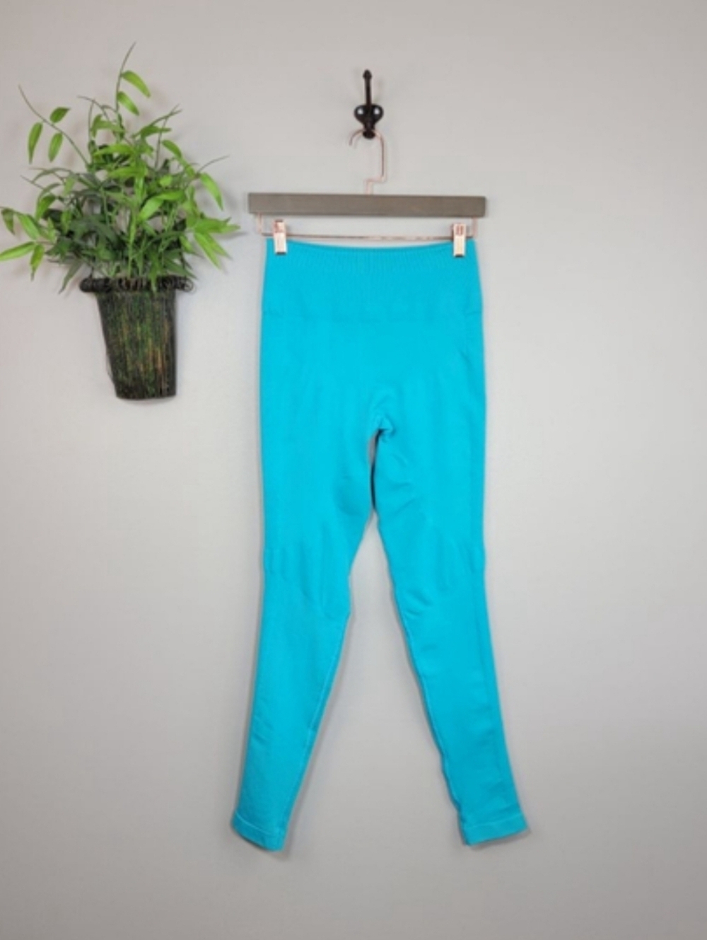 Lululemon 8 Zone In Tight Compression Leggings Peacock Teal Blue Full Length